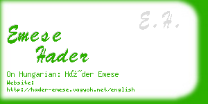 emese hader business card